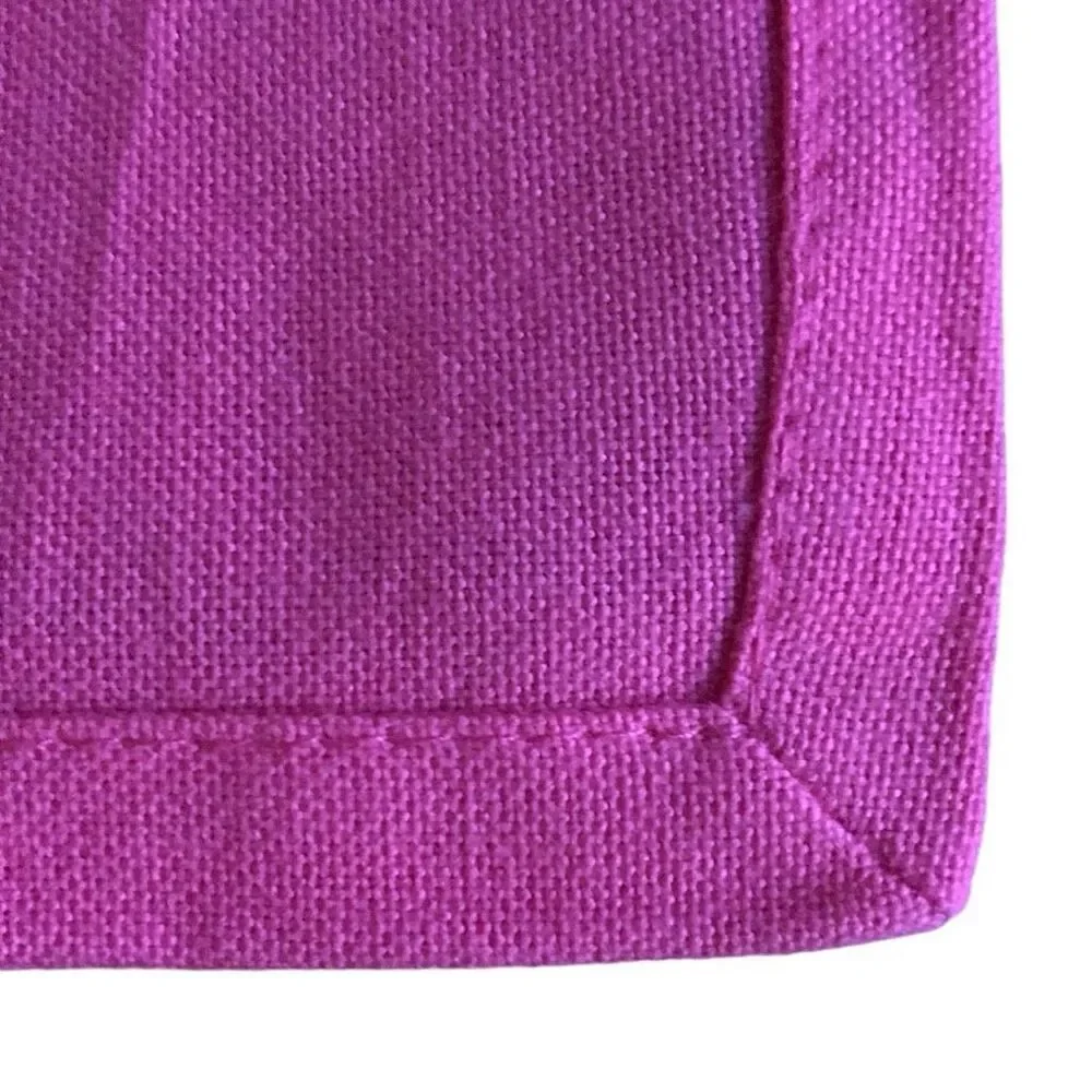 Set of 6 Fuchsia Pink Cotton Cloth Napkins, 20x20, Dinner Luncheon Party Linens